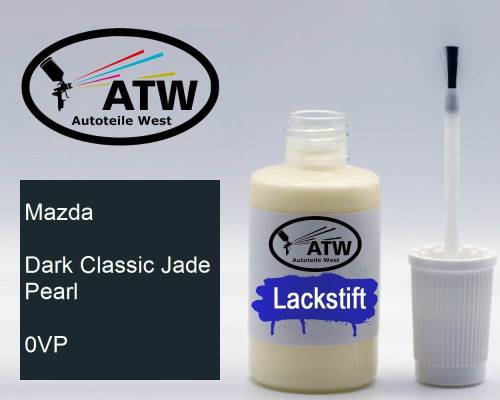 Mazda, Dark Classic Jade Pearl, 0VP: 20ml Lackstift, von ATW Autoteile West.